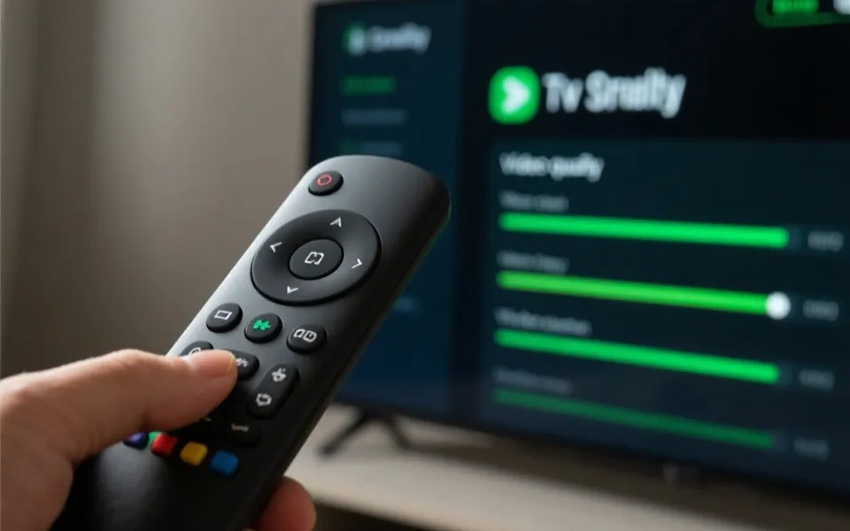 电视端画质设置示意图